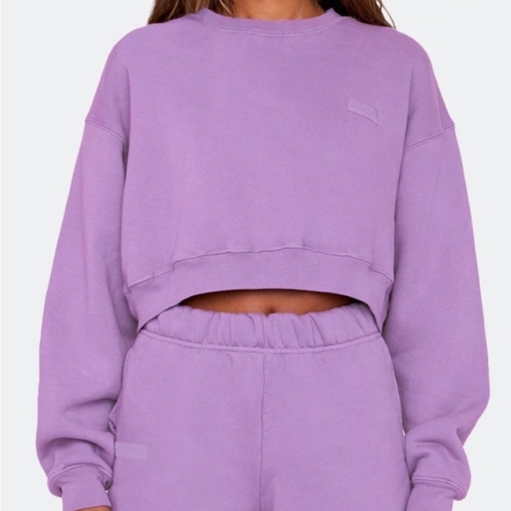 SET Active Purple Cropped Sweatshirt